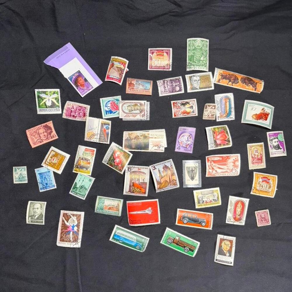 🚨 VINTAGE Early to Mid 1900’s USSR Russian Topical Stamps Collection Lot. 🖼️